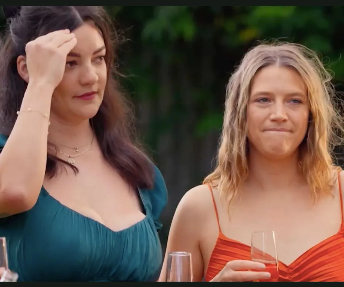 Breaking hearts: Laura and Rachael suspected Farmer Thomas might pick Clarette. (Image: Network Seven)