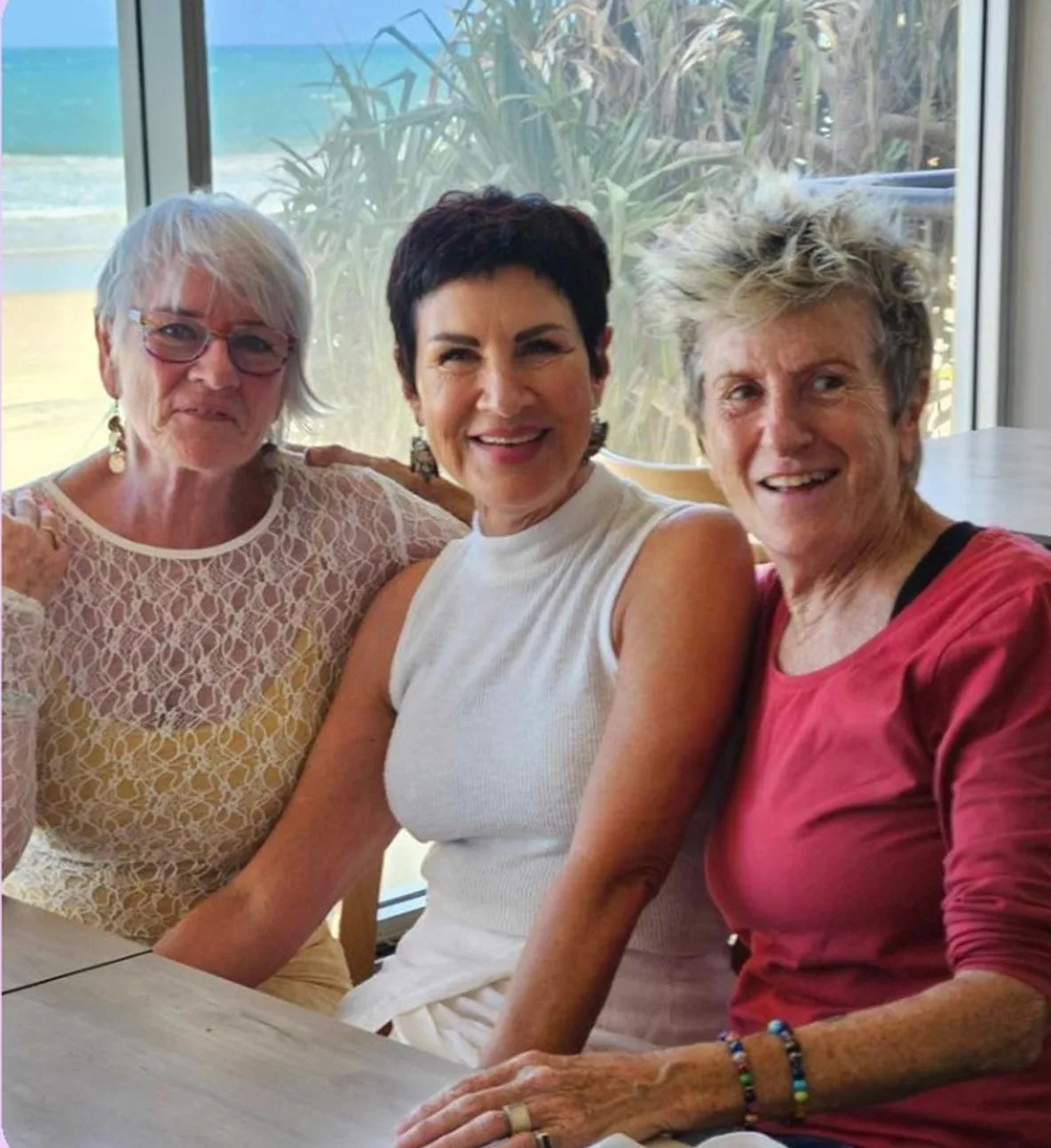 Me (right) with my best friends Michelle (middle) and Jenni (left). (Image: Supplied)