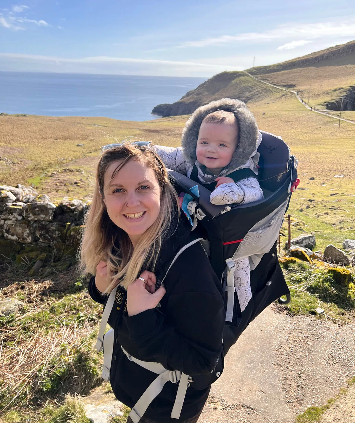 Atlas and I at Isle of Skye Lighthouse, April 2023. (Image: Supplied)