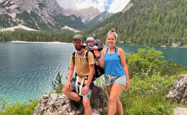 Will, Atlas and Becca in Braise, Italy. (image: Supplied)