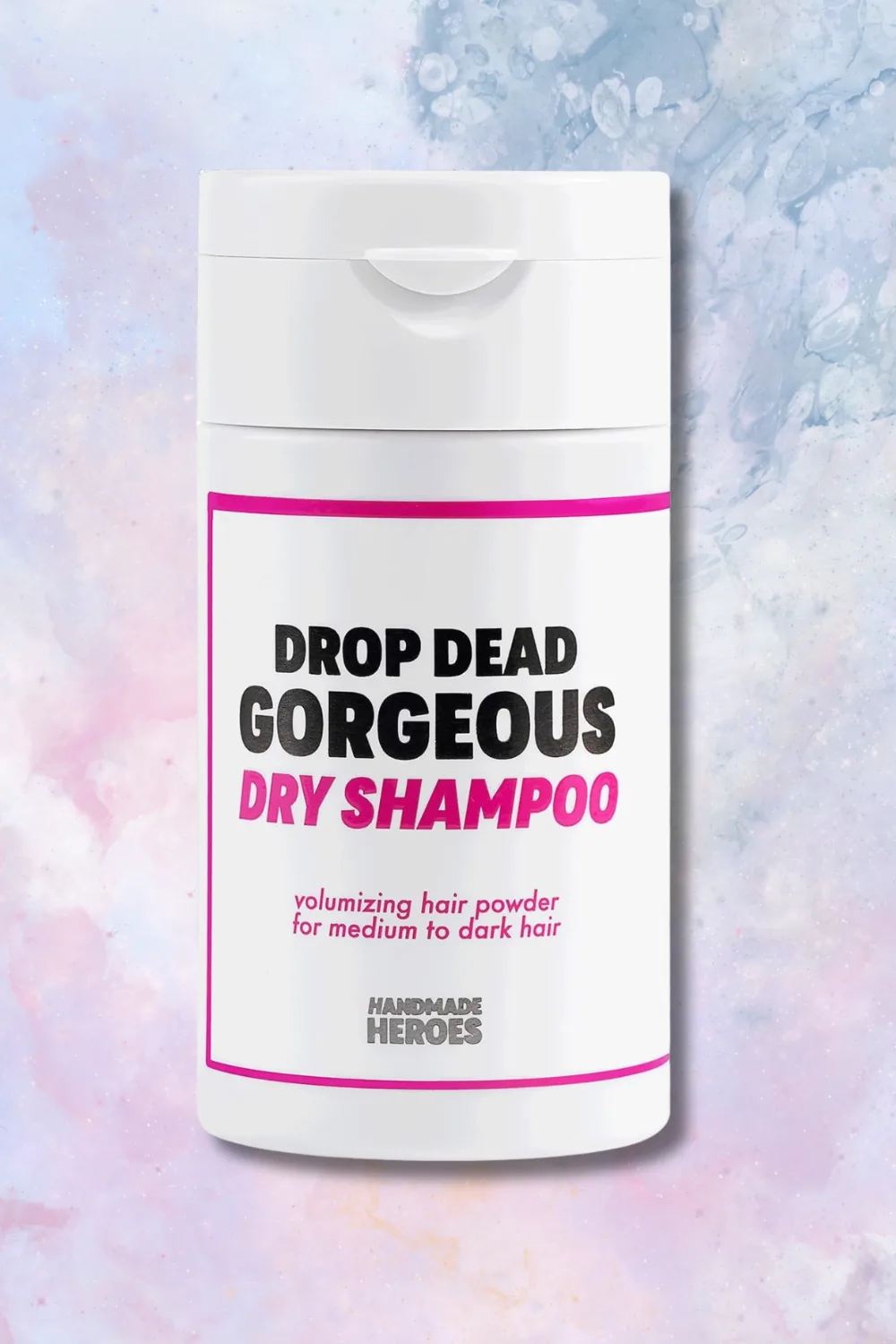 Drop Dead Gorgeous Dry Shampoo on marble background