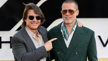 Tom Cruise and Brad Pitt reunite on the F1 red carpet after 30-year “feud”