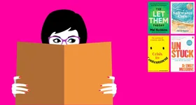 Illustration of a woman reading