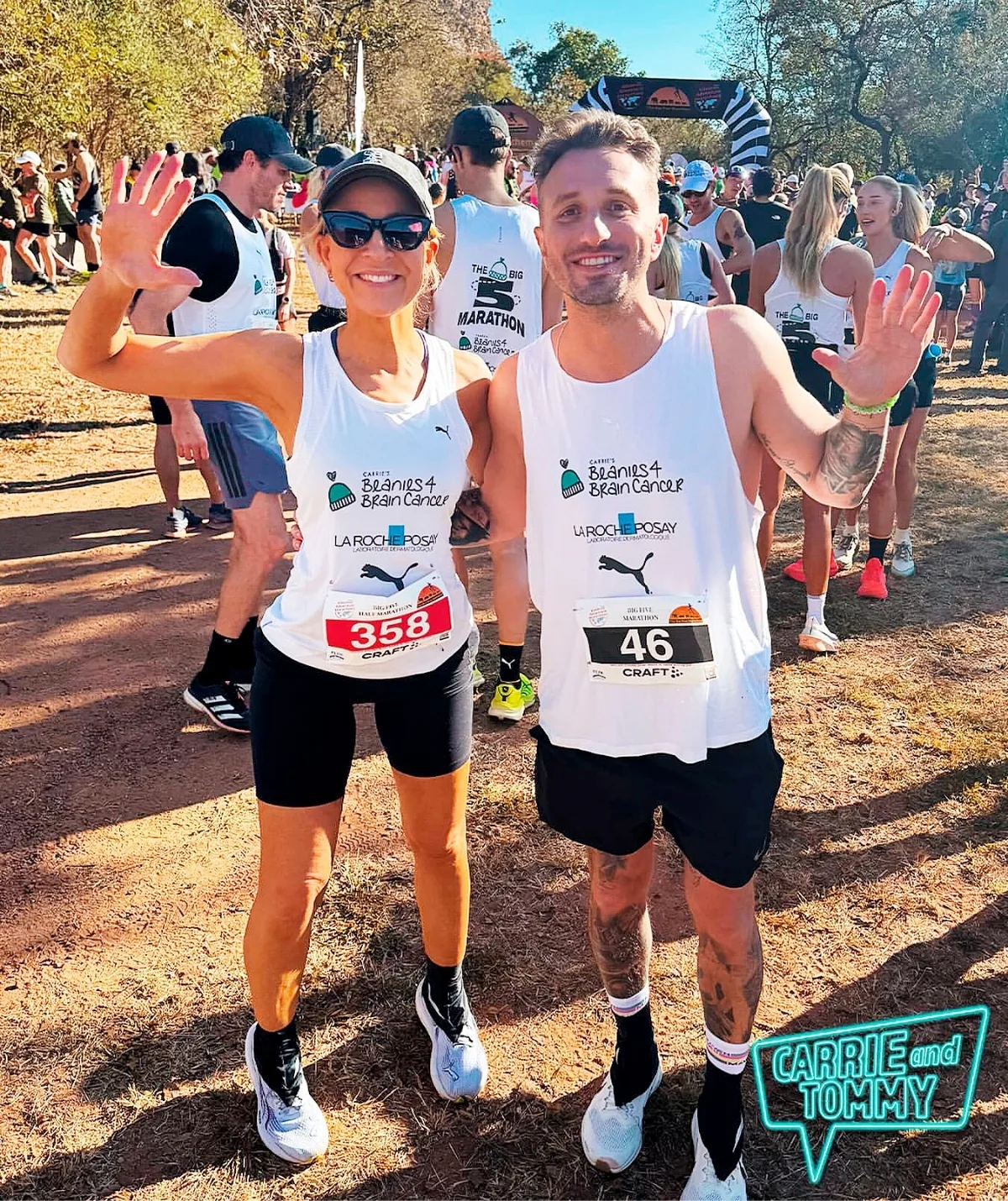 Proud! Carrie and Tommy supported each other the whole way! (Instagram)