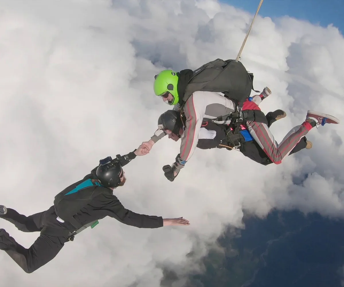 Me skydiving. (Image: Supplied)