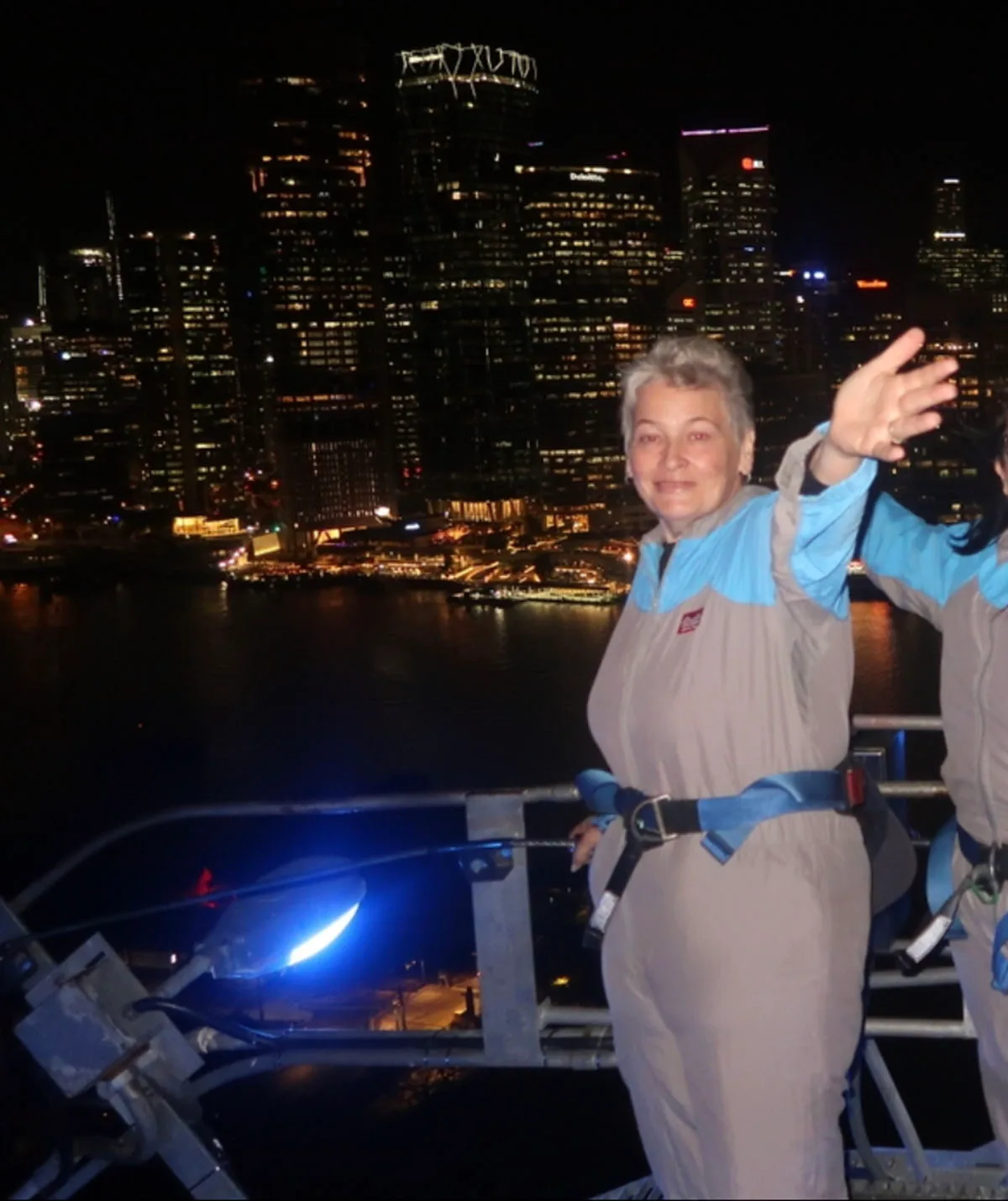 Me doing the Sydney Bridge Climb, Sep 2023. (Image: Supplied)