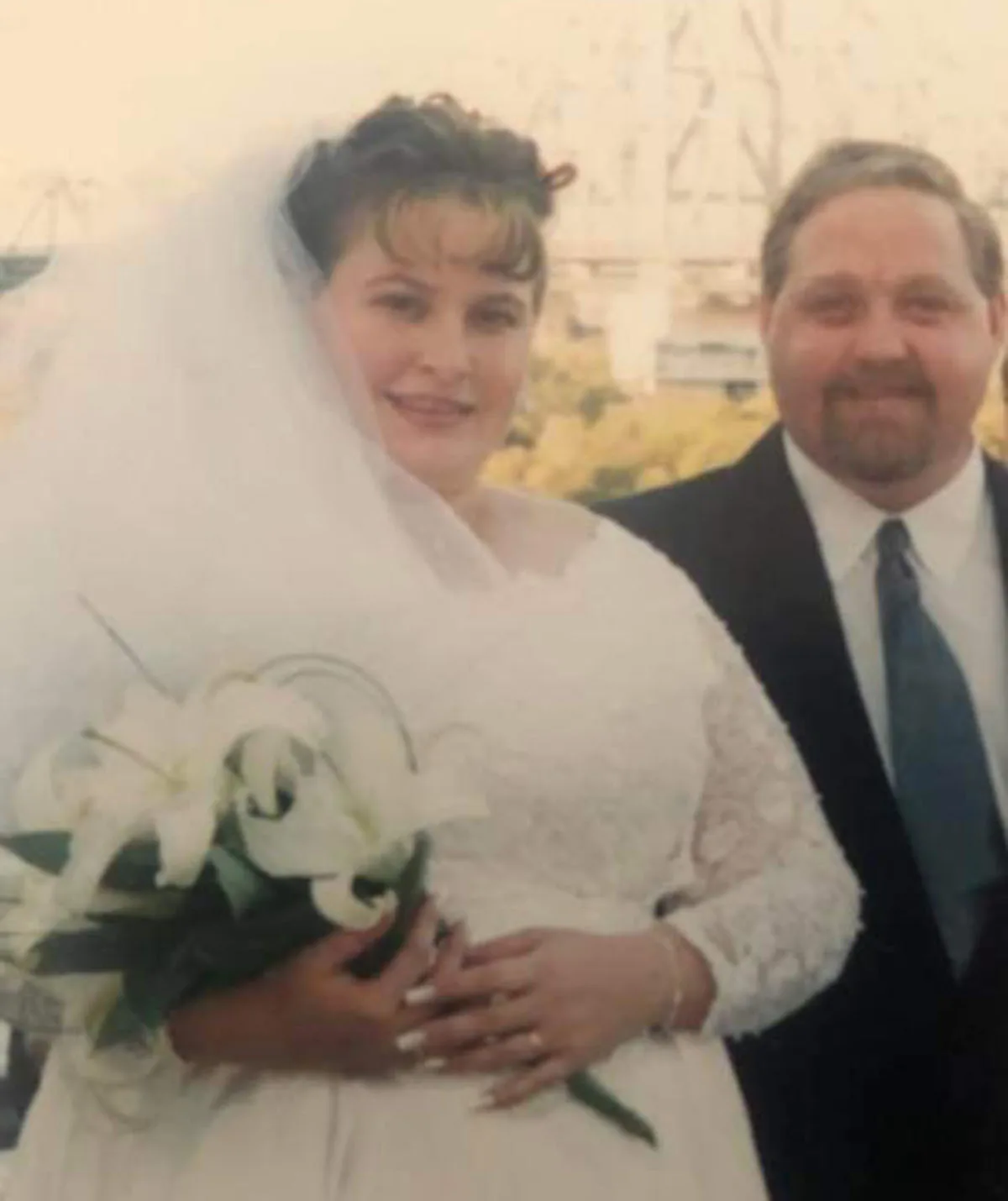 Alan and I on our wedding day. (Image: Supplied)