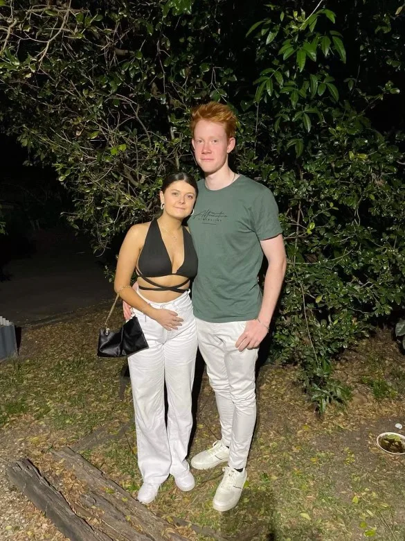Jayden's girlfriend Amelia Smith (left) and Jayden Nipperess (right)