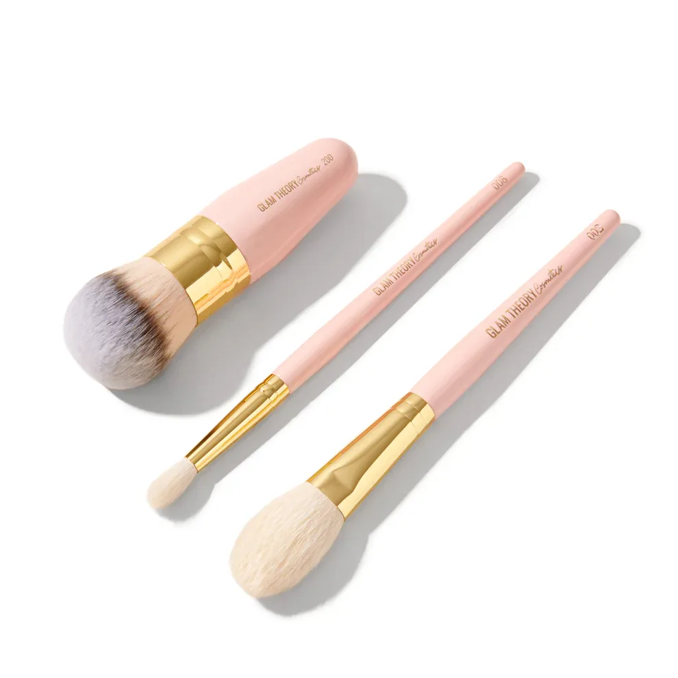 Three makeup brushes