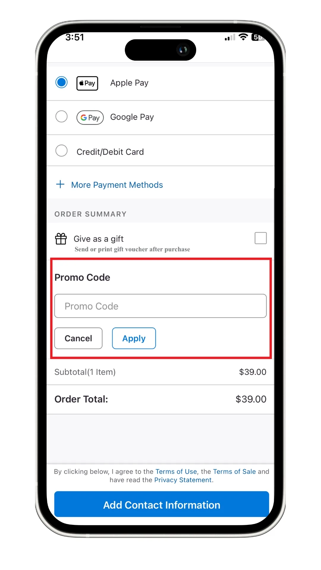 How to apply a Groupon promo code at checkout