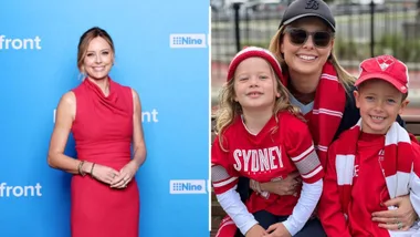 Ally Langdon with her kids.