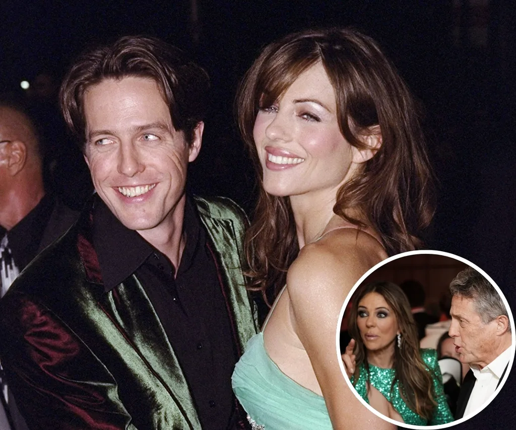 Liz poses with Hugh Grant in the early 00s