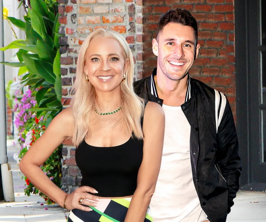 Edited image of Carrie and Lee standing next to each other