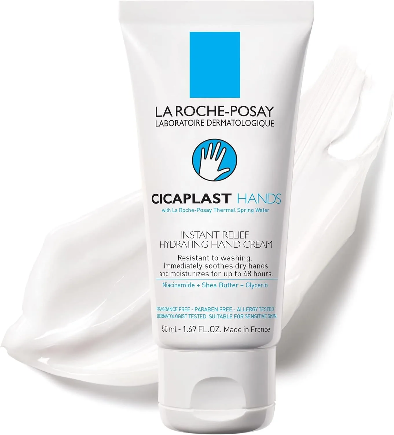La Roche-Posay Cicaplast Hand Cream, Instant Relief and Hydration, 50ml