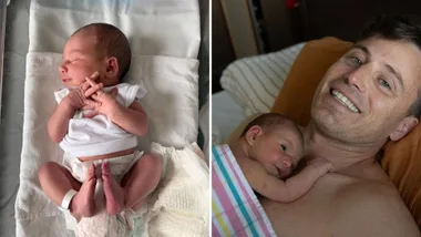 Sunrise weatherman James Tobin and wife Farrah welcome first child together