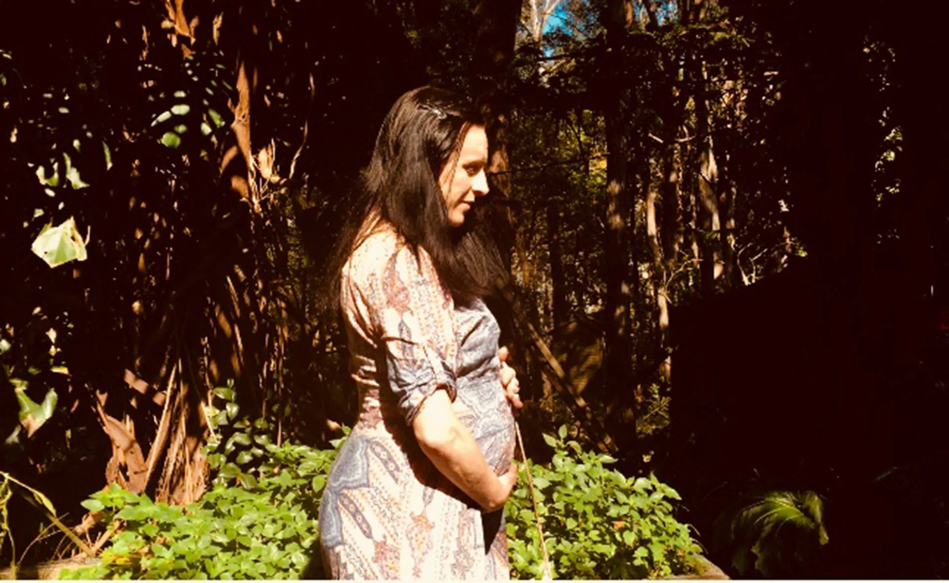Lorena Otes around 30 weeks pregnant. (Image: Supplied)