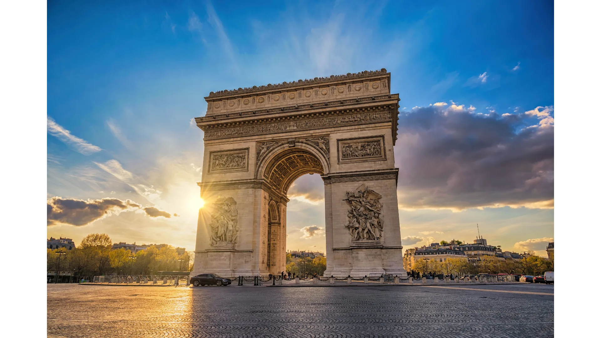 The Arc de Triomphe.
