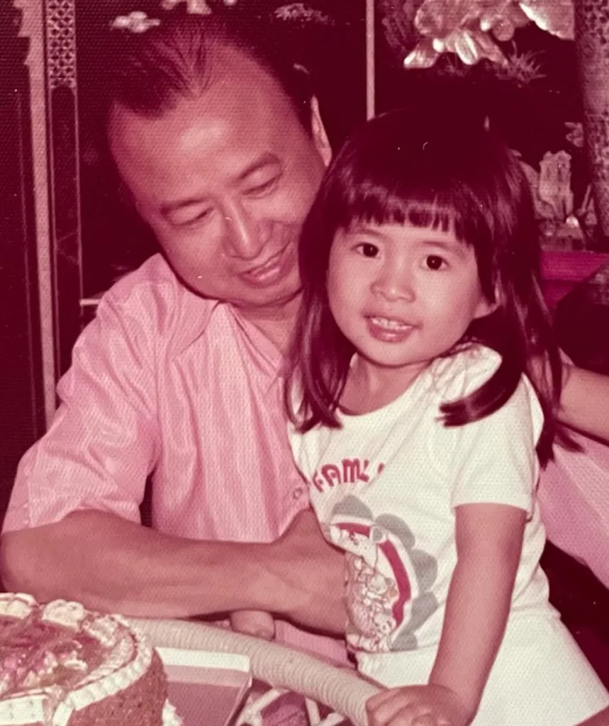A black-and-white photo of Poh as a child.