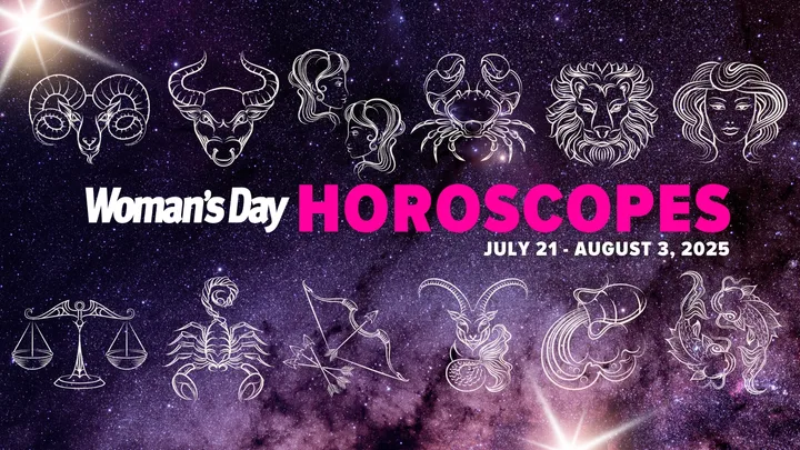 Zodiac symbols on a background of night sky with stars