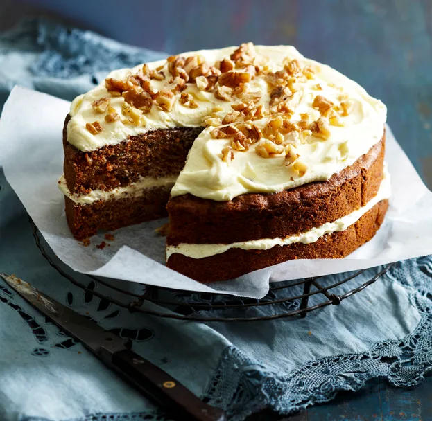 Carrot cake with cream cheese frosting