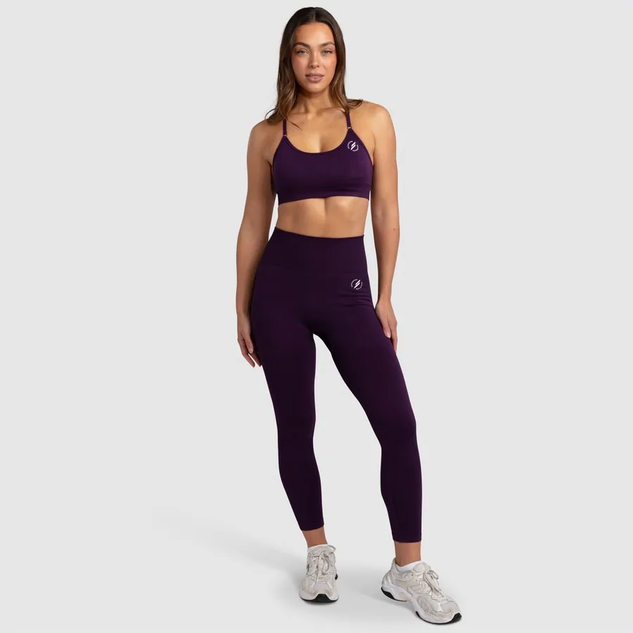 Dark purple leggings from activewear brand Doyoueven