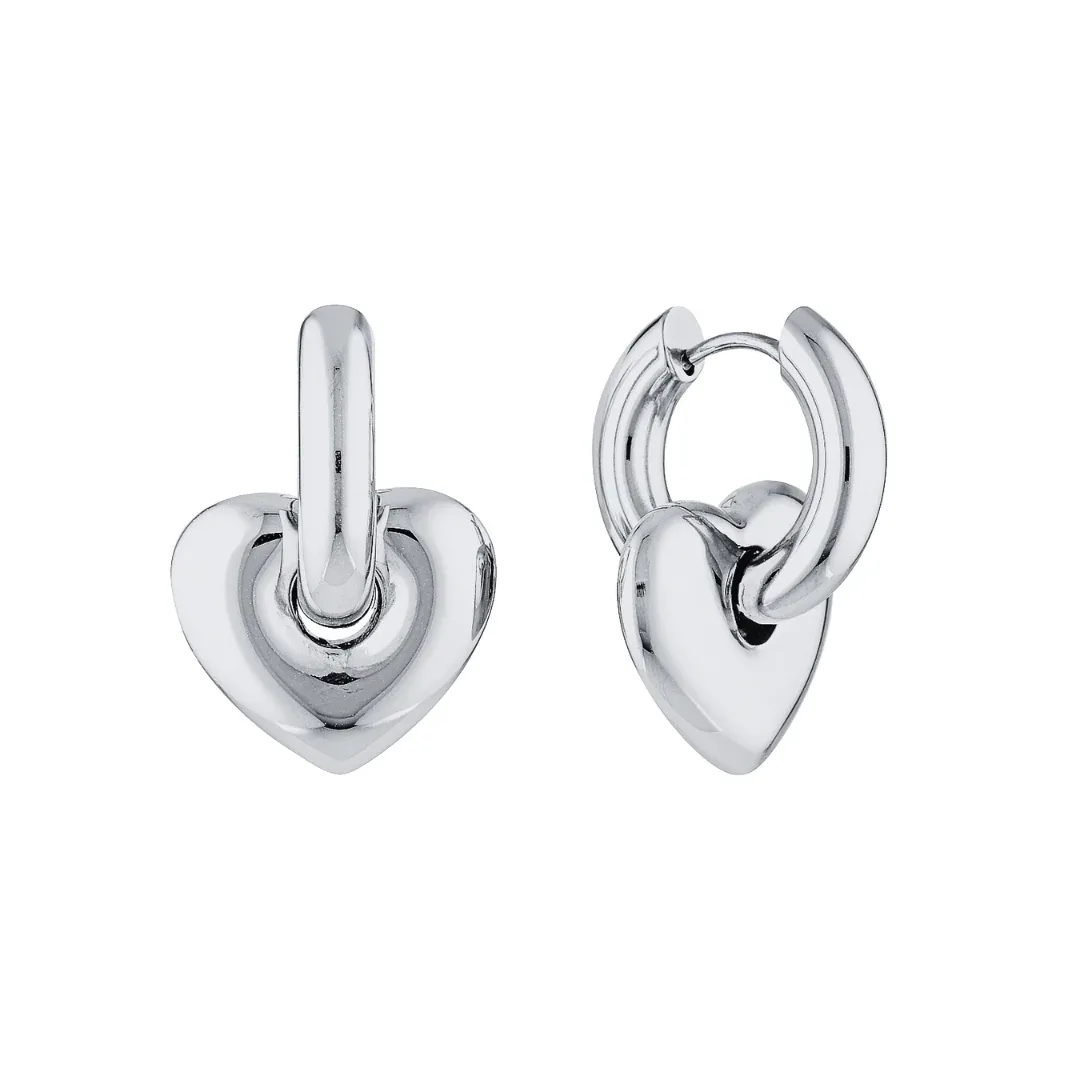 Gimme jewellery - silver heart earrings