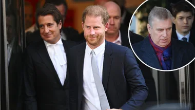 Prince Harry, INSET: Prince Andrew