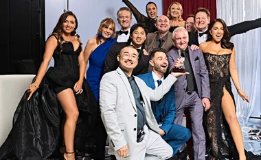 Travel Guides producers and cast at the 2025 Logie Awards.