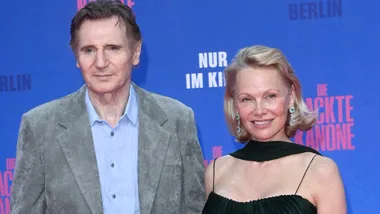 EXCLUSIVE: The Naked Gun’s Liam Neeson and Pamela Anderson spill on those romance rumours!