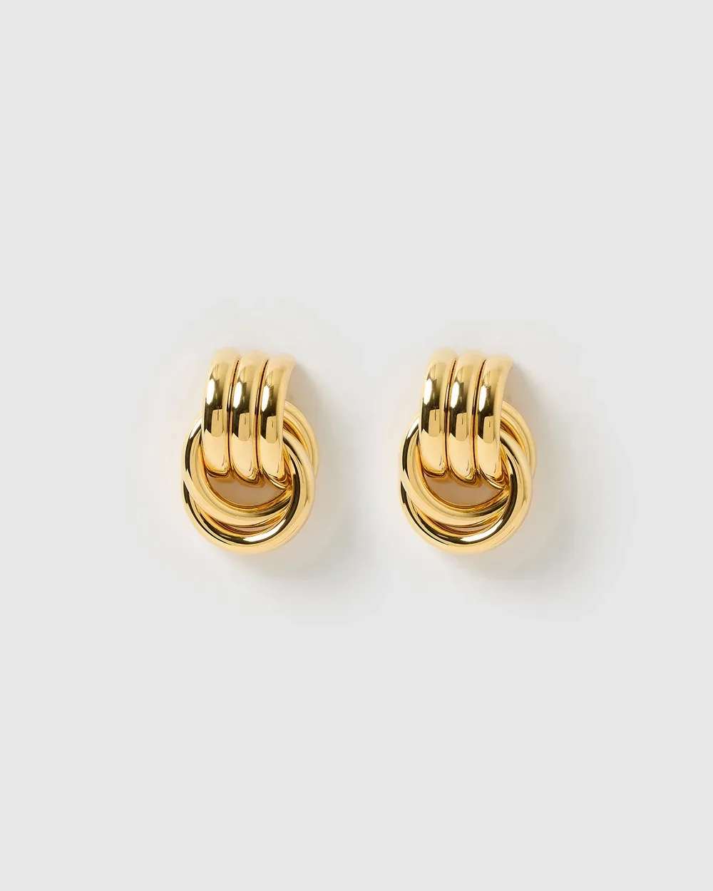 Izoa gold chunky earrings