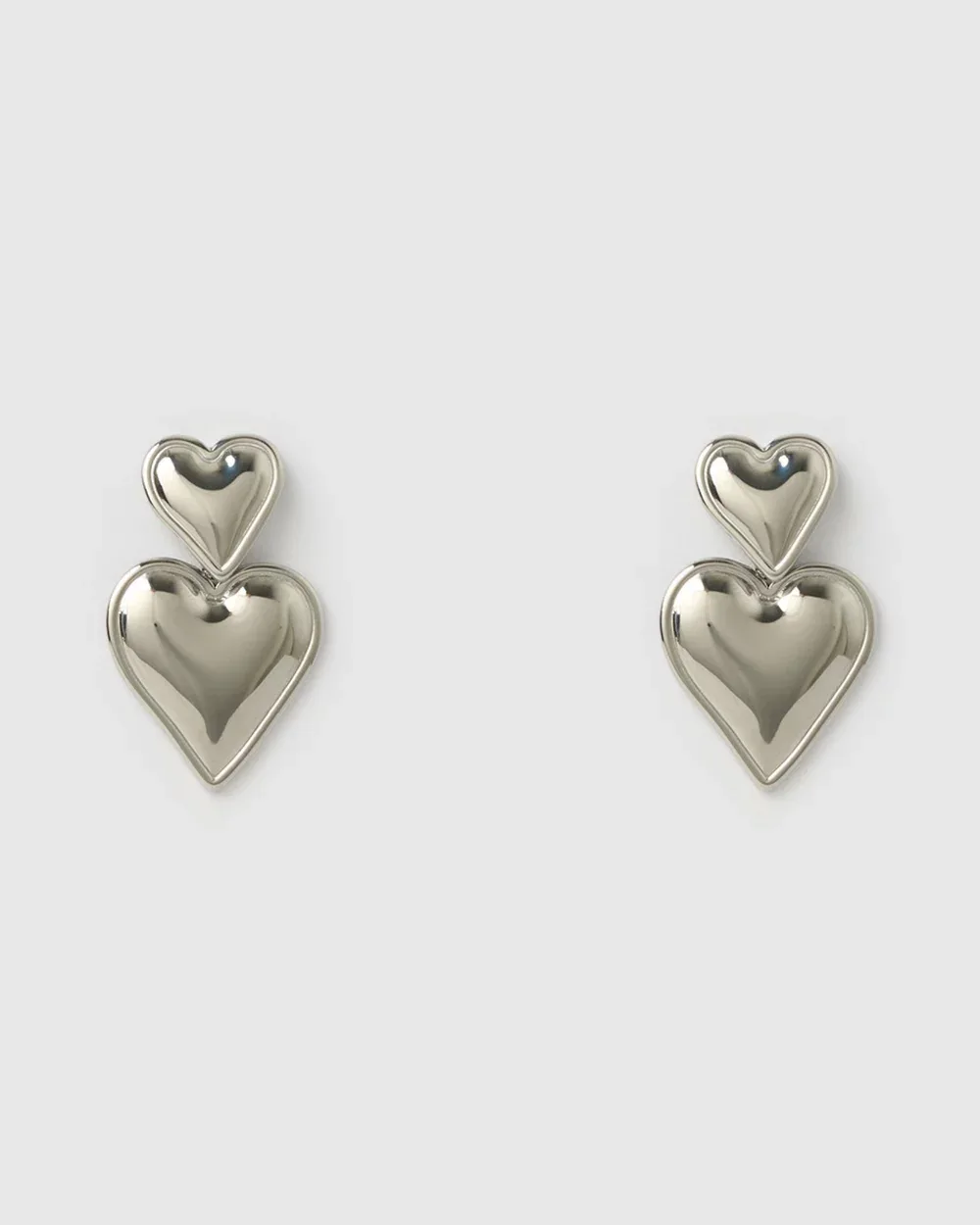 Izoa heart drop earrings