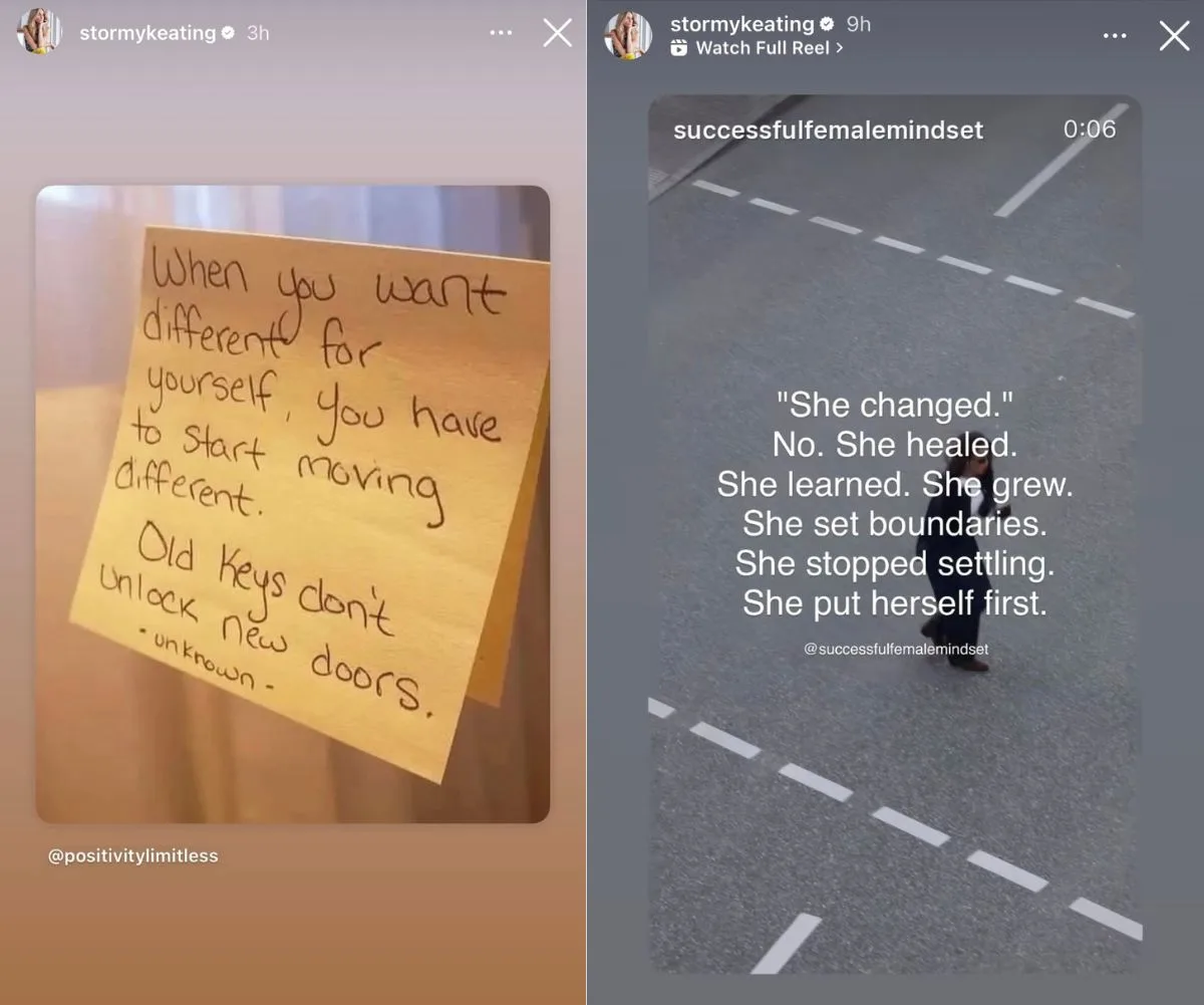 Instagram drama: Storm has been posting a slew of thought-provoking images online. (Image: Instagram)