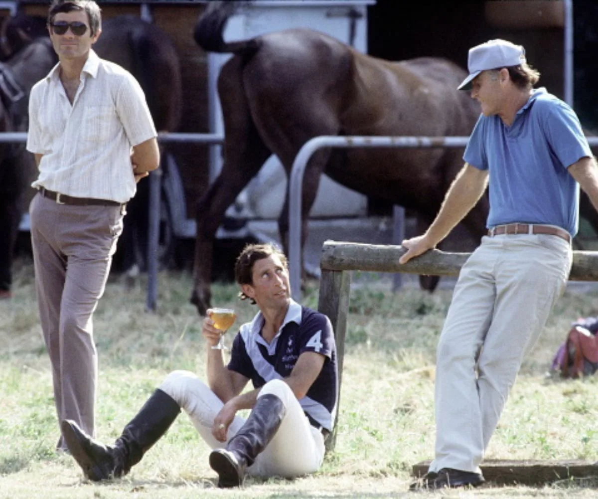 Sarah's father Ron (R) was Prince Charles polo manager and closely linked to the royal family. (Image: Getty)