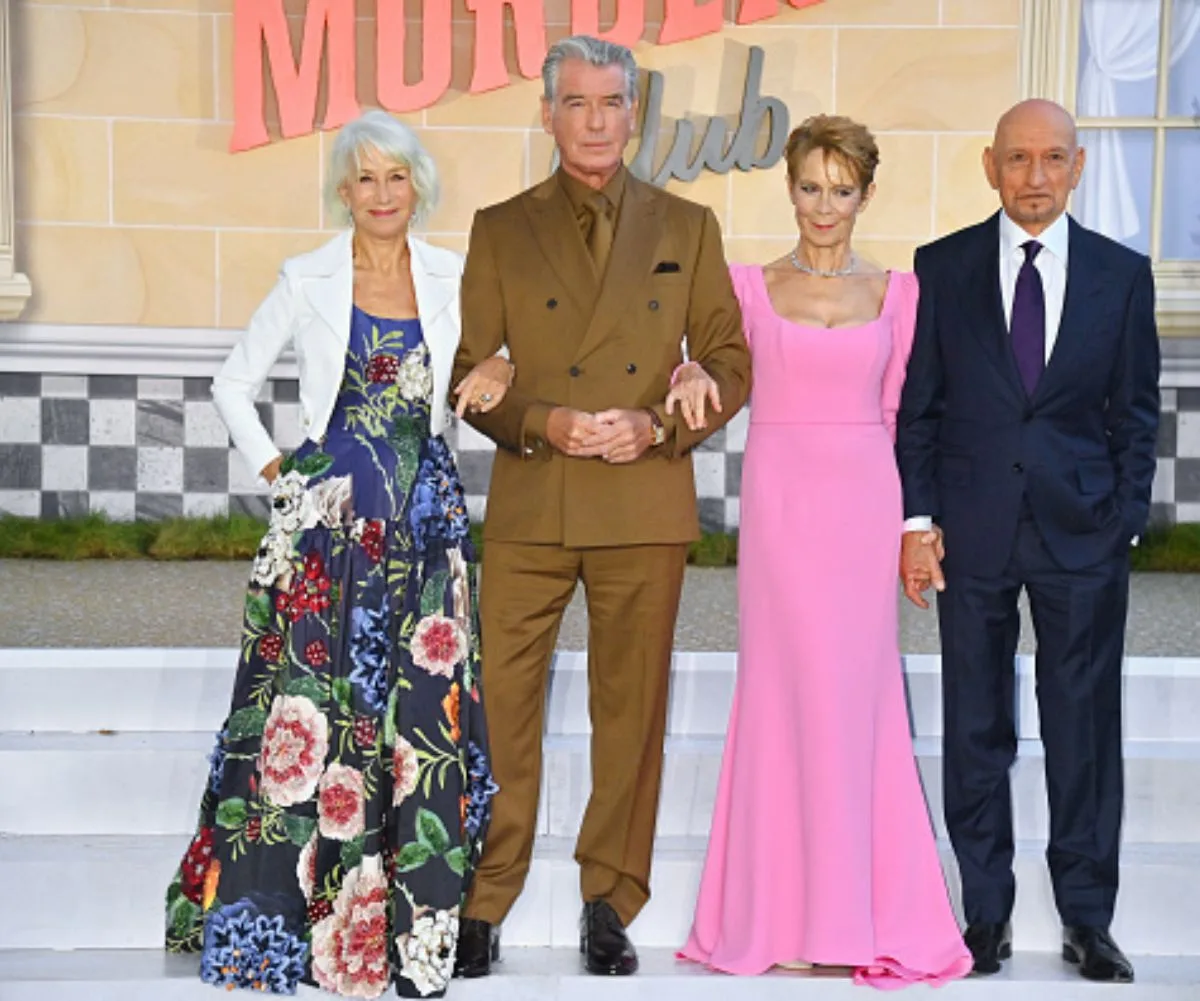 The Thursday Murder Club cast at the London premiere of the Netflix show. (Image: Getty)
