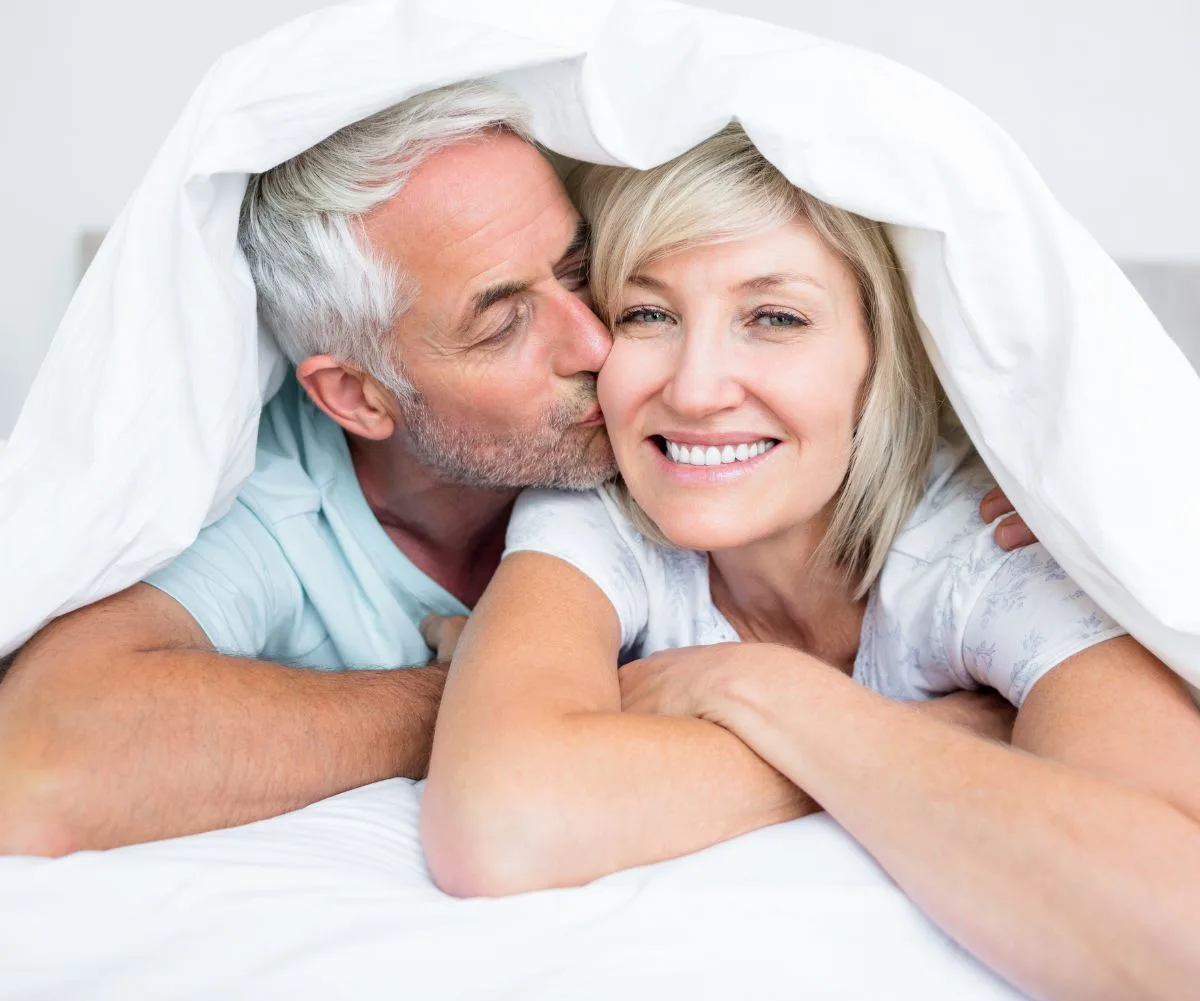 Couple under doona