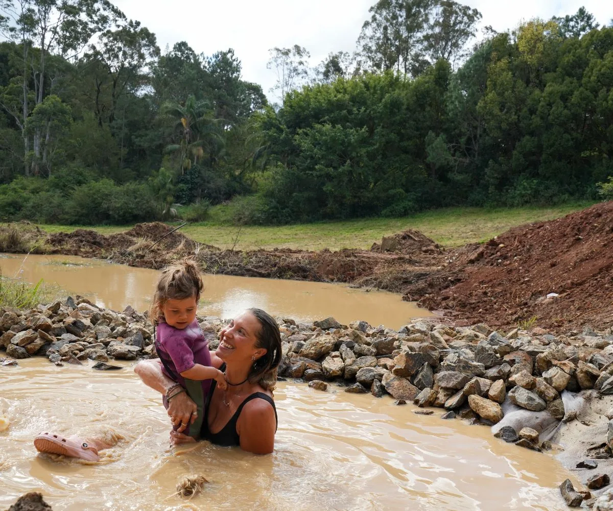 Living off the land! The couple plan to build a forever home and a second home to generate some income. (Image: @karstanandmaxine)