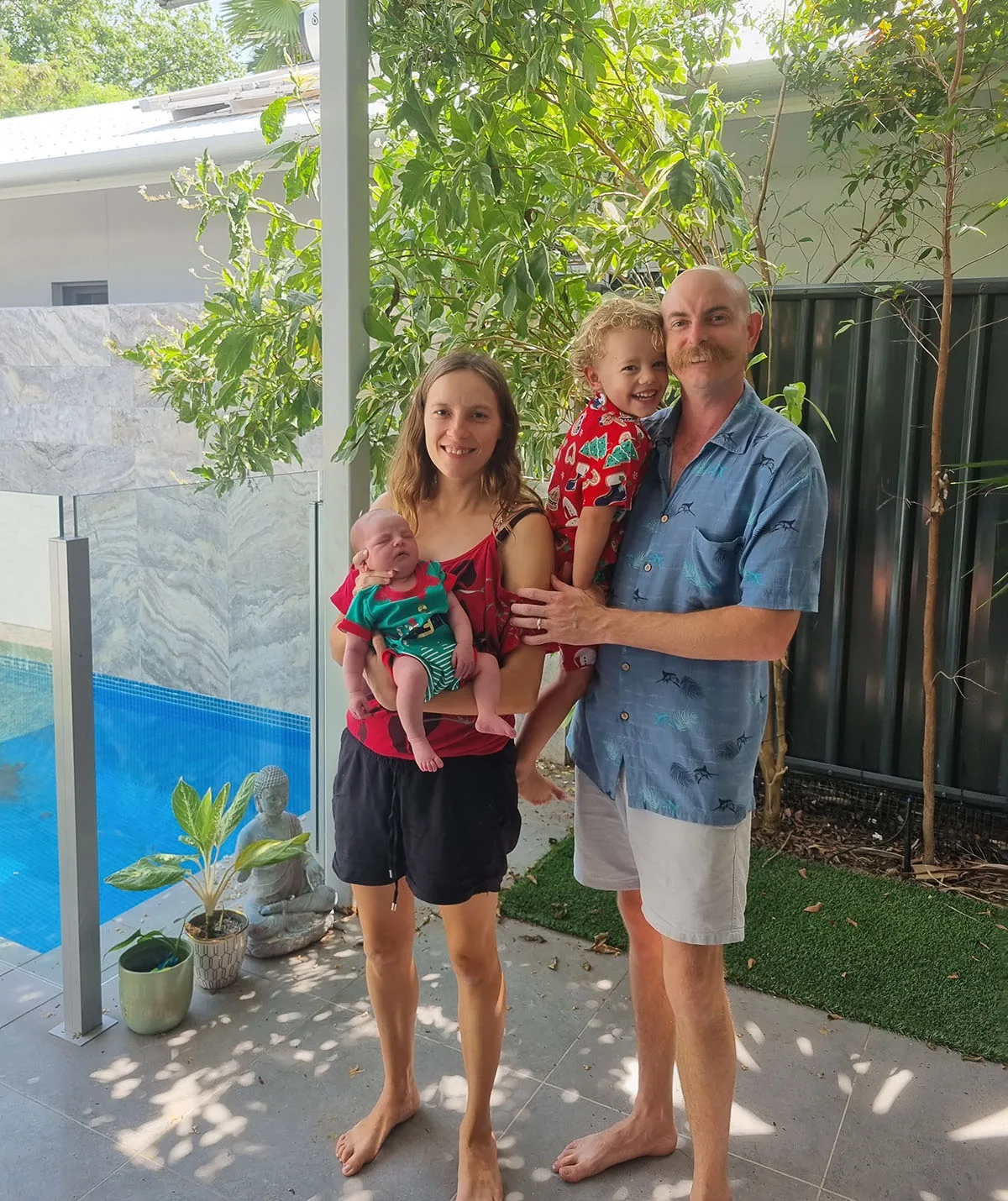 Me with Dawn, James and my husband  Luke. (Image: Supplied)