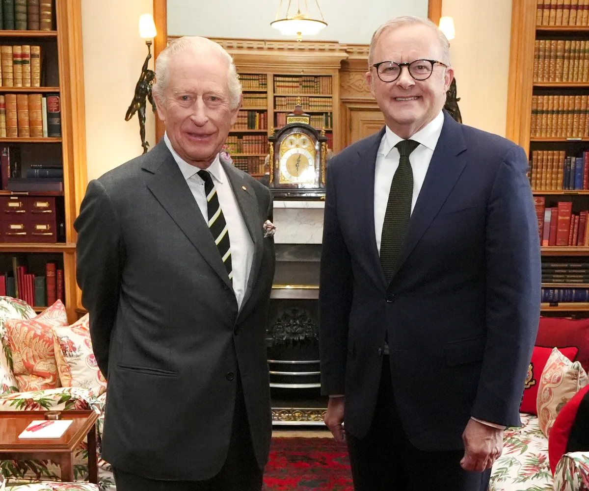 King Charles III during an audience with Australian Prime Minister Anthony Albanese at Balmoral Castle 