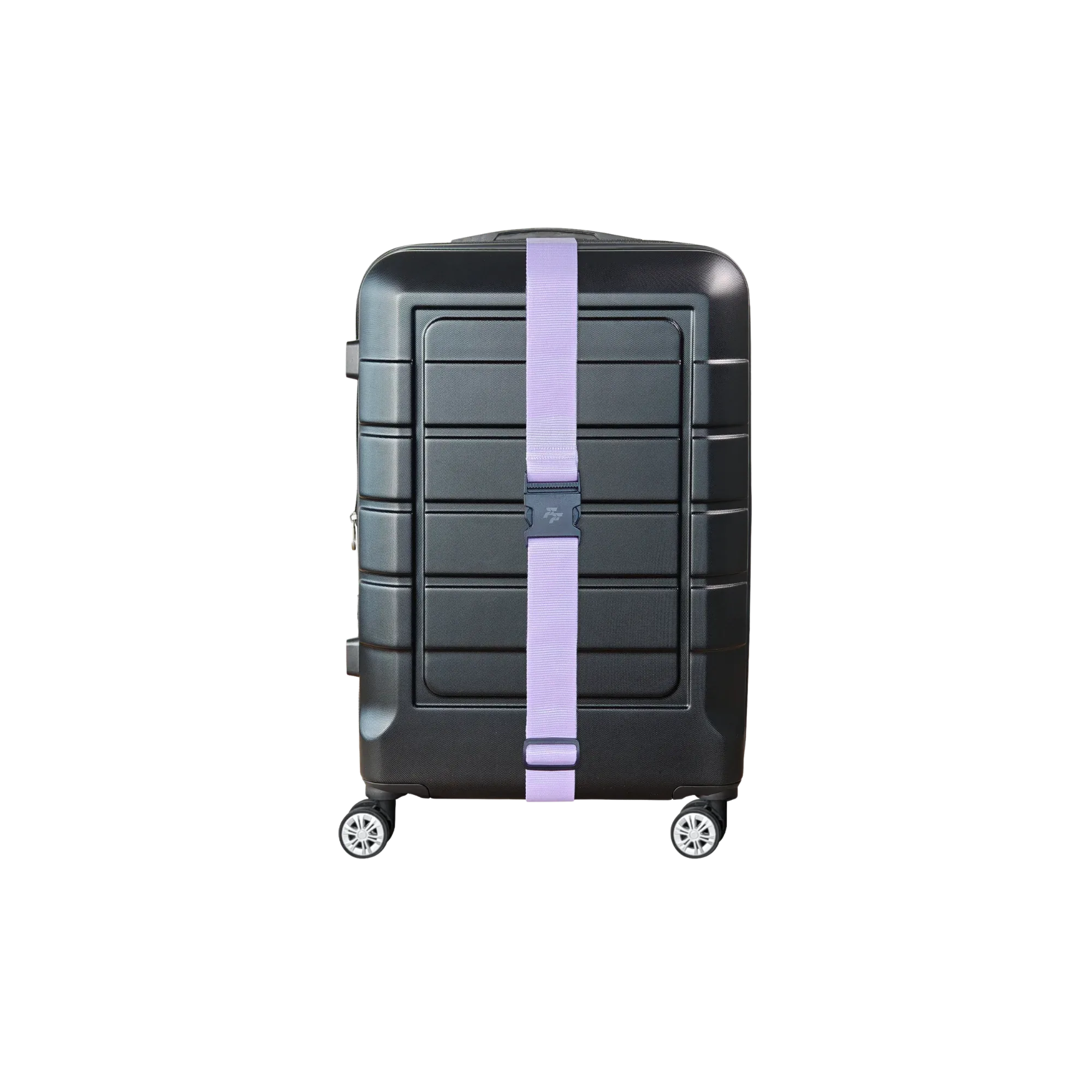 suitcase with luggage strap