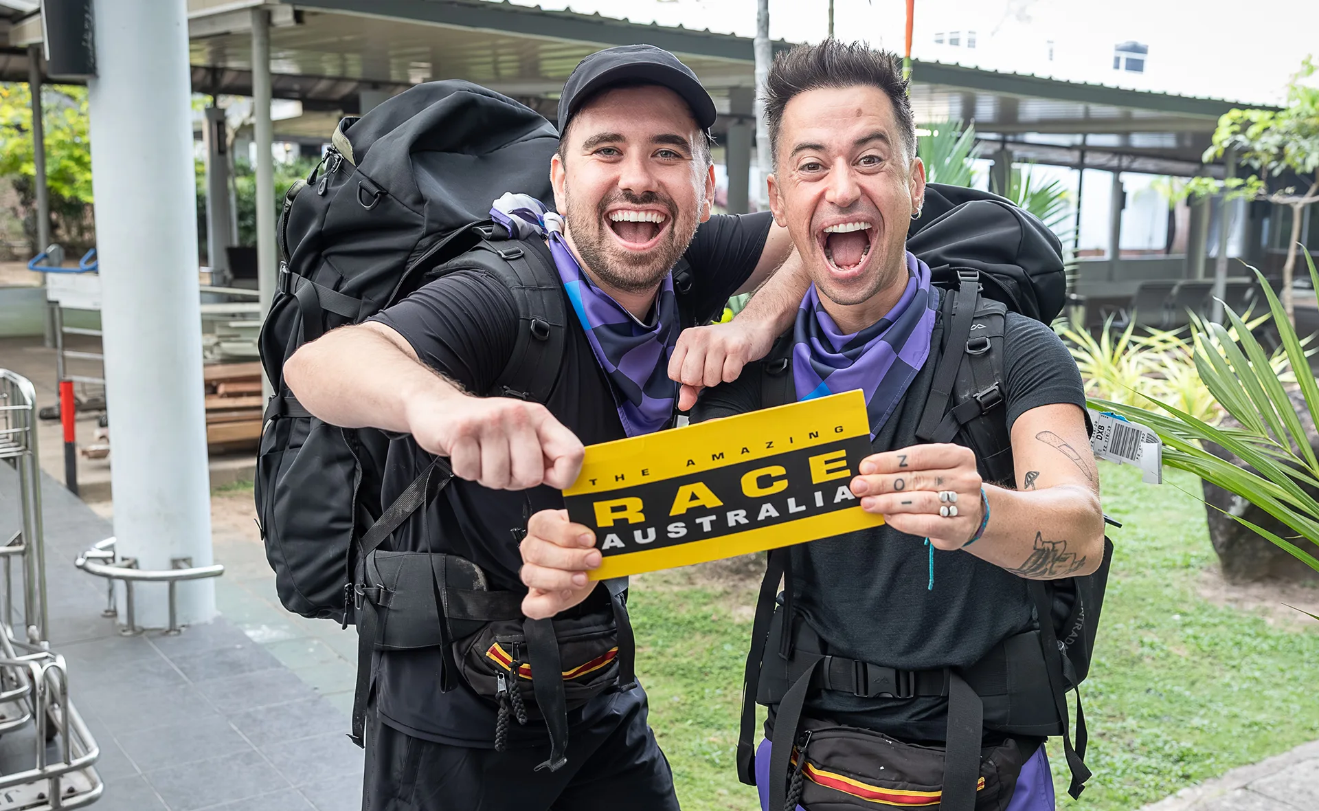 Luke and 'Sassy' Scott on The Amazing Race: Celebrity Edition 2025