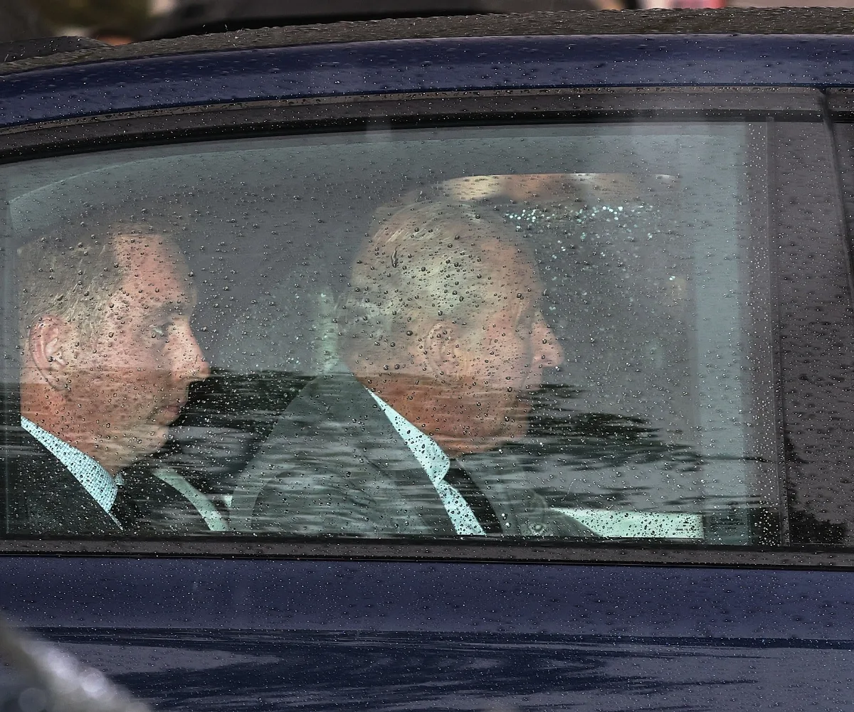 King Charles flew into London from Balmoral for the 55 minute meeting. (Image: Getty)