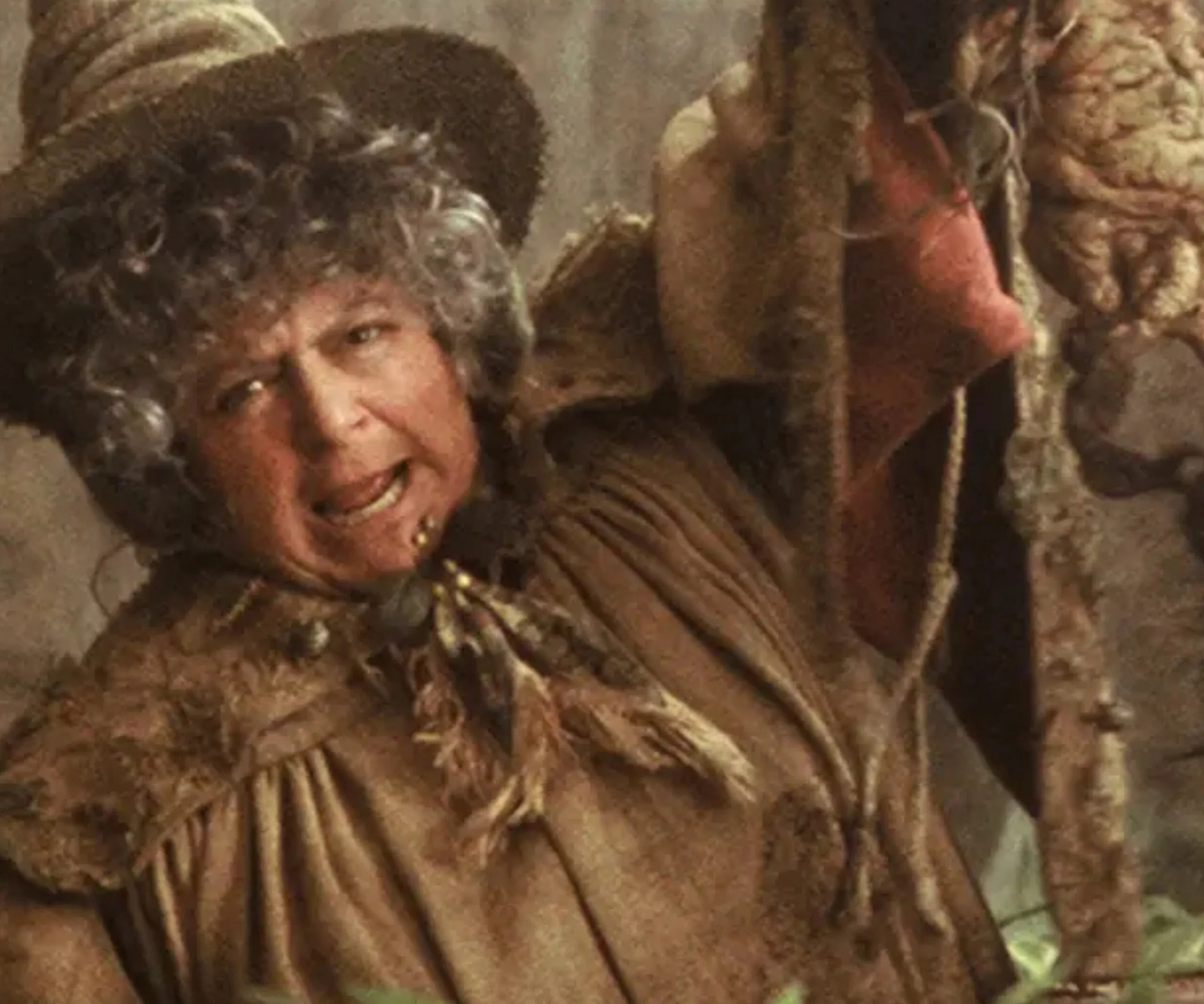 A woman playing a character in the Harry Potter movies.