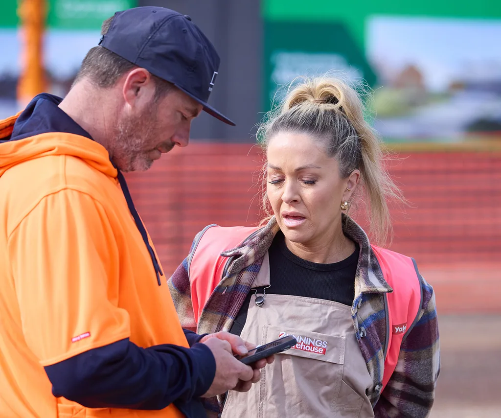 Sonny and Alicia looking tense on The Block.