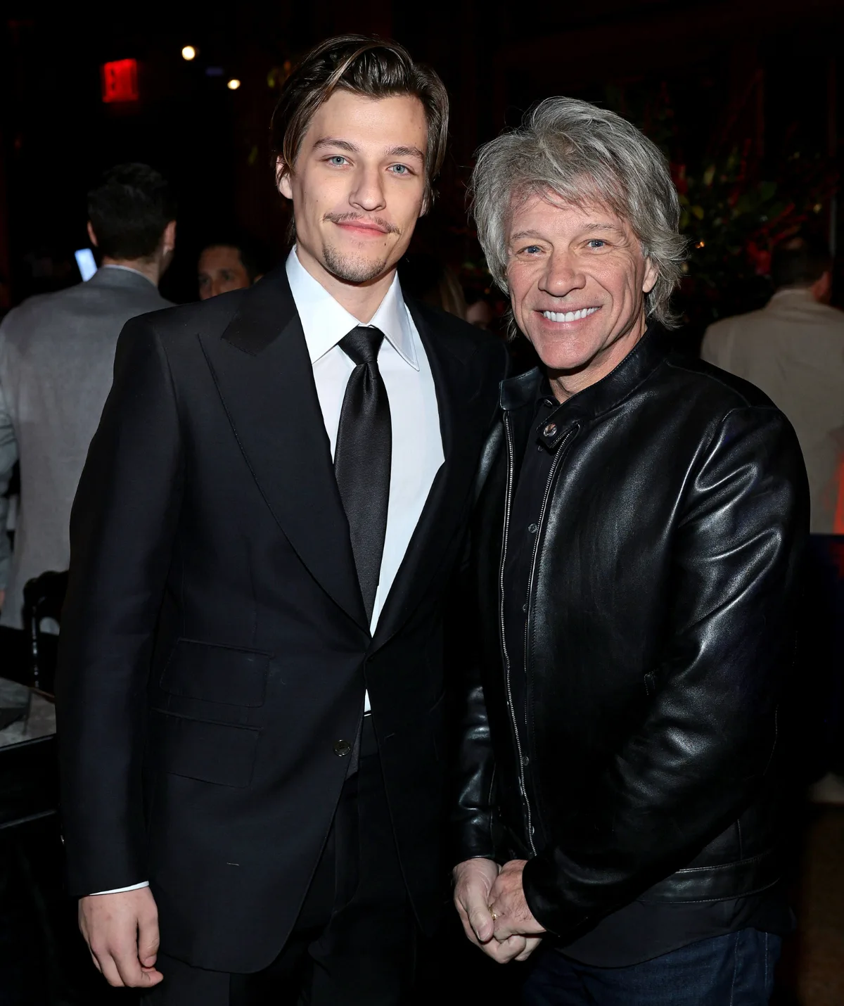 Jake Bongiovi and Jon Bon Jovi attend the Damsel World Premiere 
