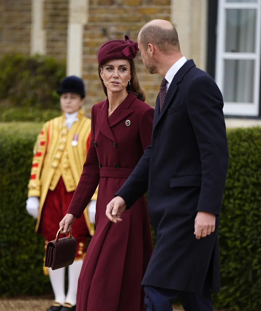 Princess of Wales, ans Britain's Prince William, Prince of Wales prepare to greet their guests on the Windsor Estate,