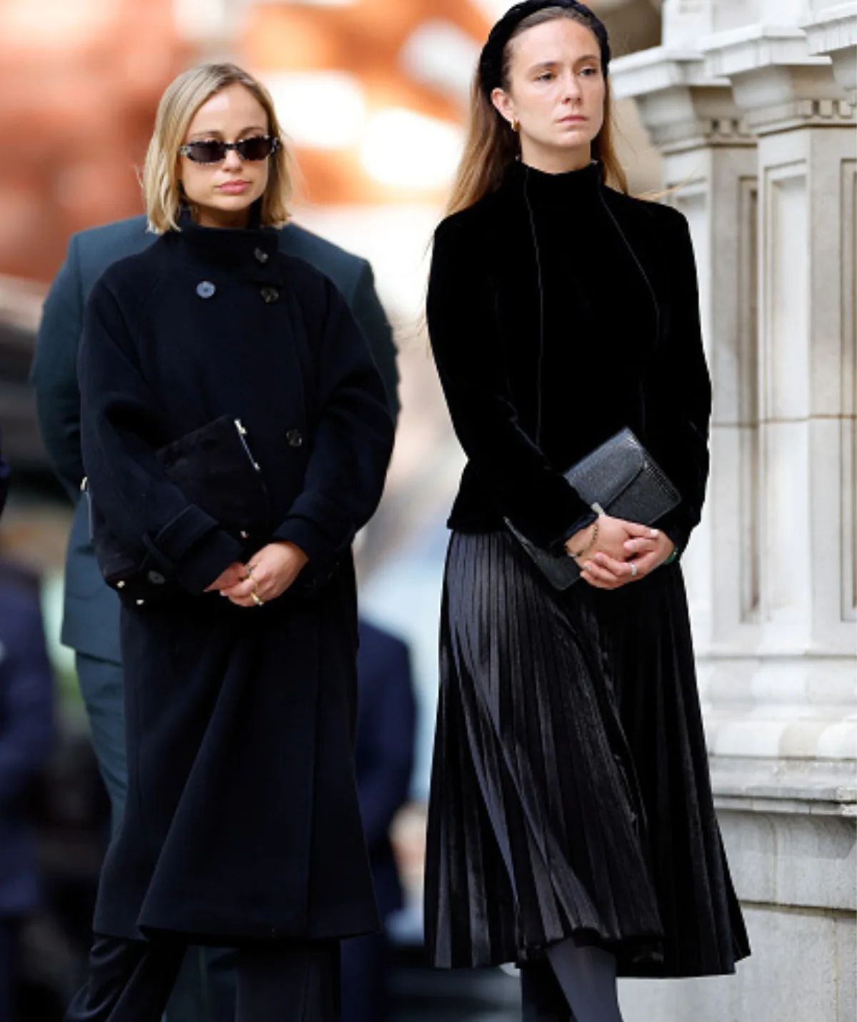 Lady Amelia Windsor and Lady Marina Windsor&nbsp;arrive at Westminster Cathedral. Credit: Getty. 