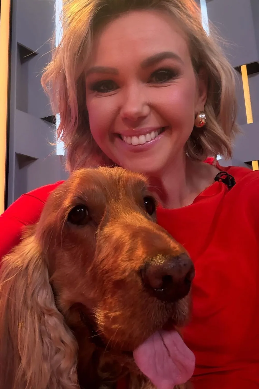 Edwina Bartholomew with a dog