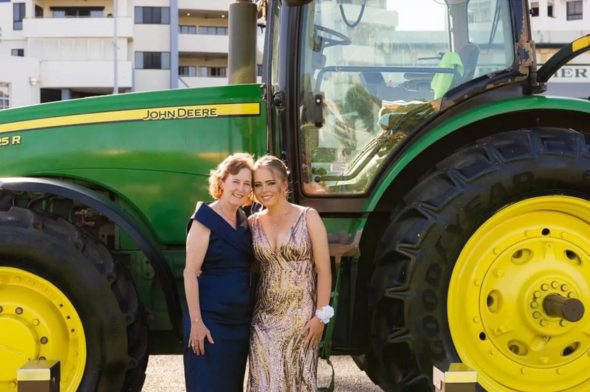 My grandmother Gail and I after she showed up to my formal. (Image: Supplied)