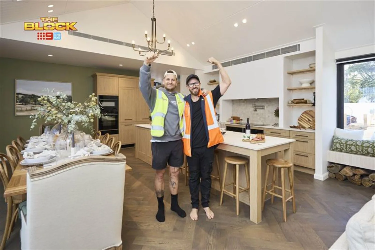 The Block stars Robby and Mat in their kitchen