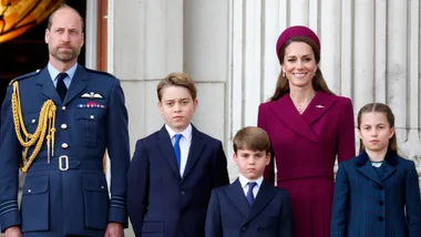 Prince William, Prince of Wales, Prince George of Wales, Prince Louis of Wales, Catherine, Princess of Wales and Princess Charlotte of Wales
